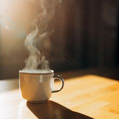 Dampfende Tasse Kaffee