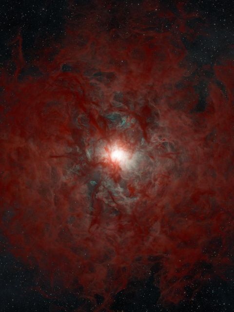 Der Stern M31-2014-DS1 hatte ursprünglich etwa die 13-fache Masse unserer Sonne – dann war er plötzlich verschwunden. Vermutlich hat er sich in ein Schwarzes Loch verwandelt (Illustration)