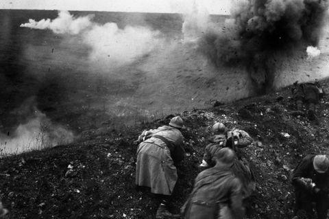 Französische Truppen während der Schlacht von Verdun