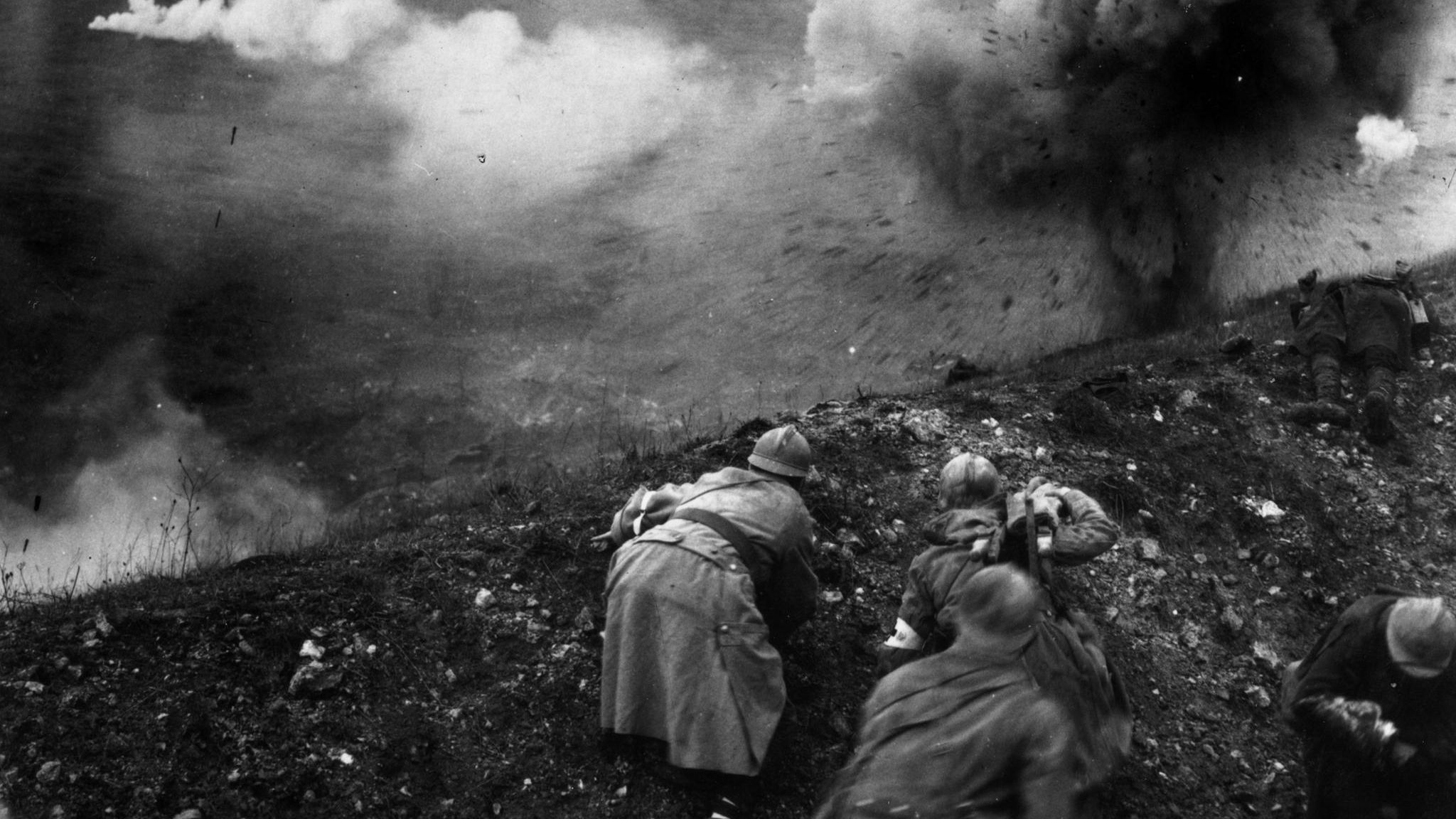 Französische Truppen während der Schlacht von Verdun