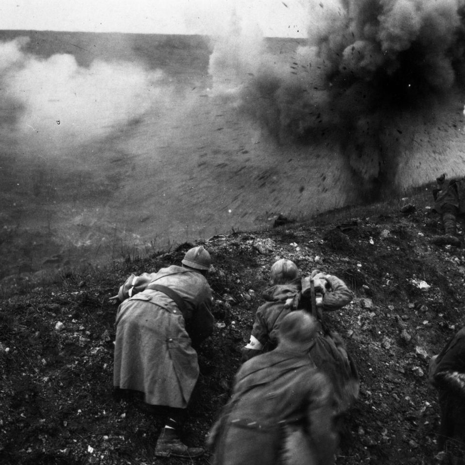 Französische Truppen während der Schlacht von Verdun