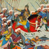 Raziah Sultan in Rüstung zu Pferde