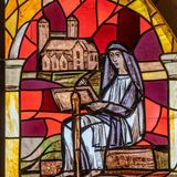 Fensterbild von Hrotsvit von Gandersheim