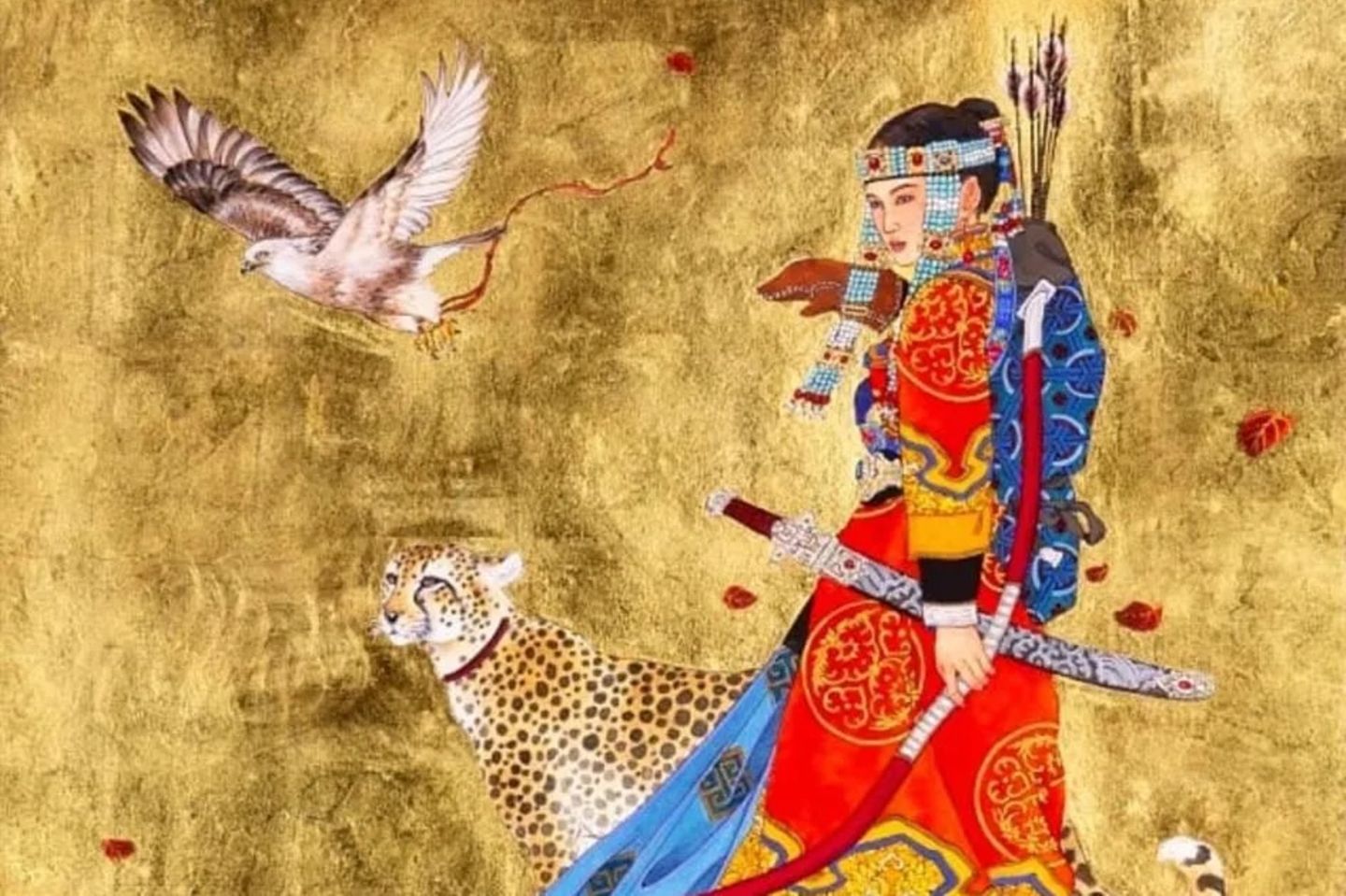 Eine Darstellung der mongolischen Kriegerprinzessin Khututlun