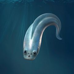 Die Rekonstruktion zeigt: So treuherzig könnten unsere entferntesten Verwandten mit ihren vier Augen in die Welt des Kambriums geblickt haben