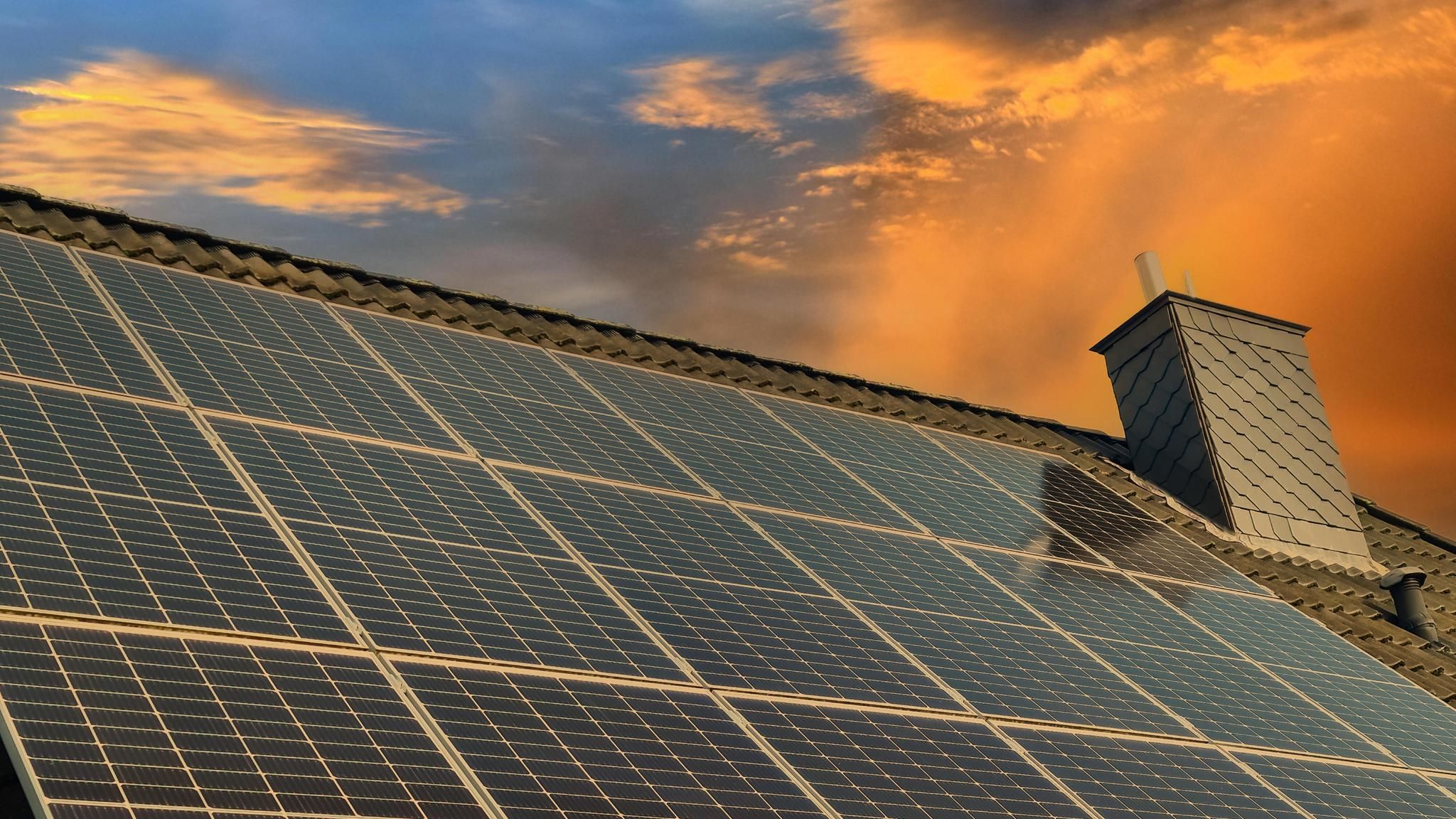 Solaranlage auf Hausdach