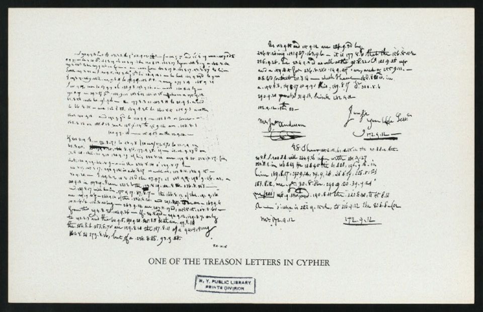 Reproduktion eines Briefes von Peggy Shippen Arnold und ihrem Ehemann Benedict Arnold