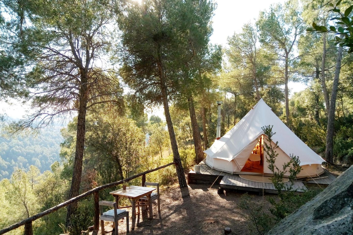 Zelt im Wald von Forest Days Glamping, Spanien