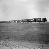 Lazarettzug in der Landschaft