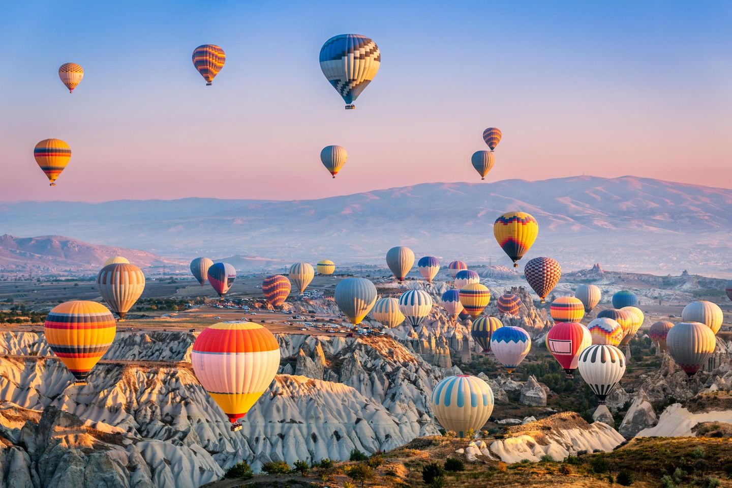 Heißluftballons in Kappadokien, Türkei