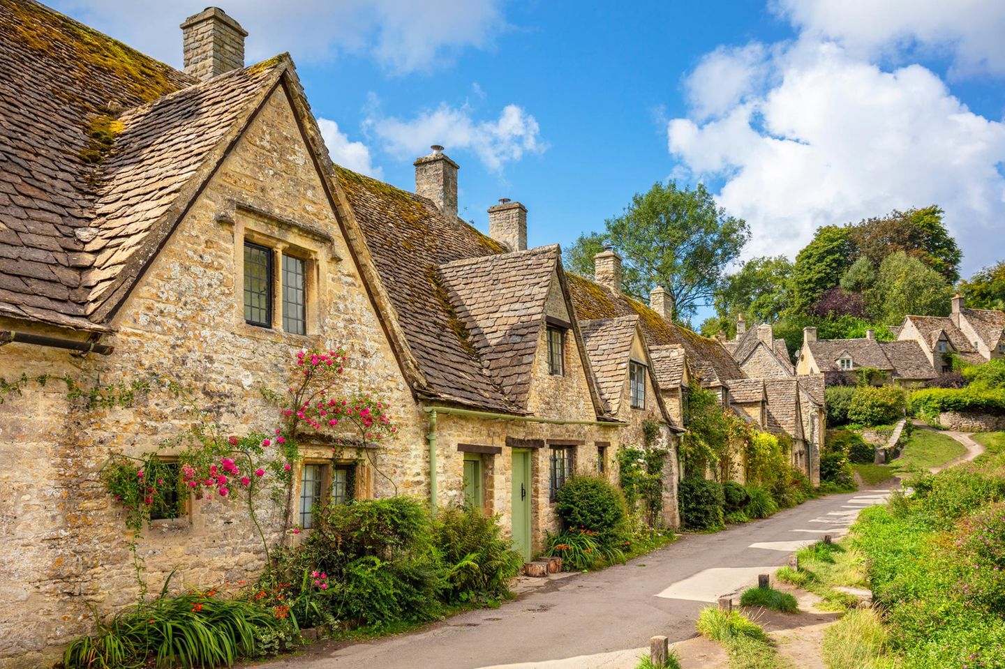 Steinhäuser von Bibury nahe London, England