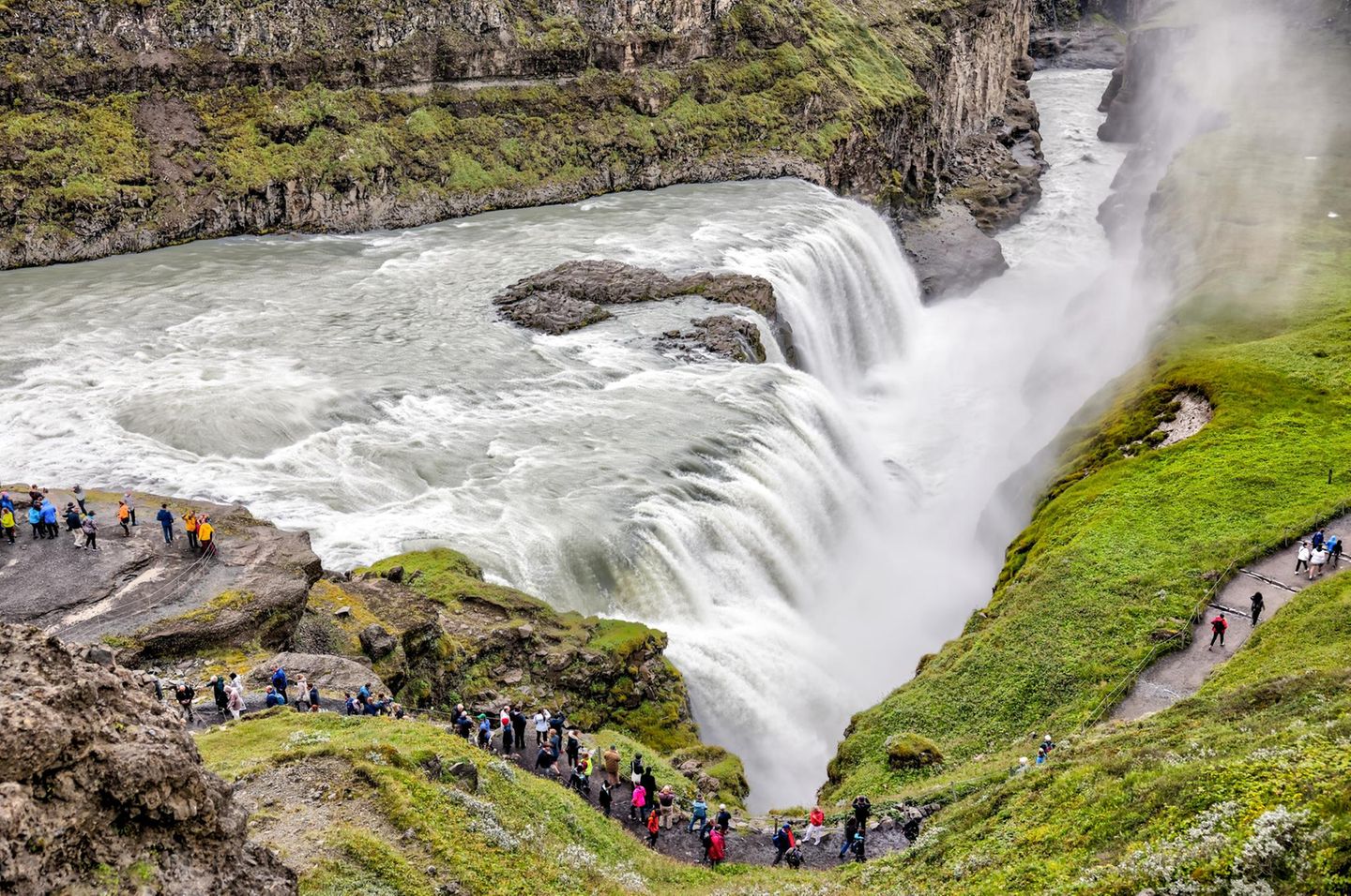 Der Gullfoss Wasserfall