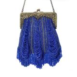 Handtasche mit Besatz aus Glasperlen