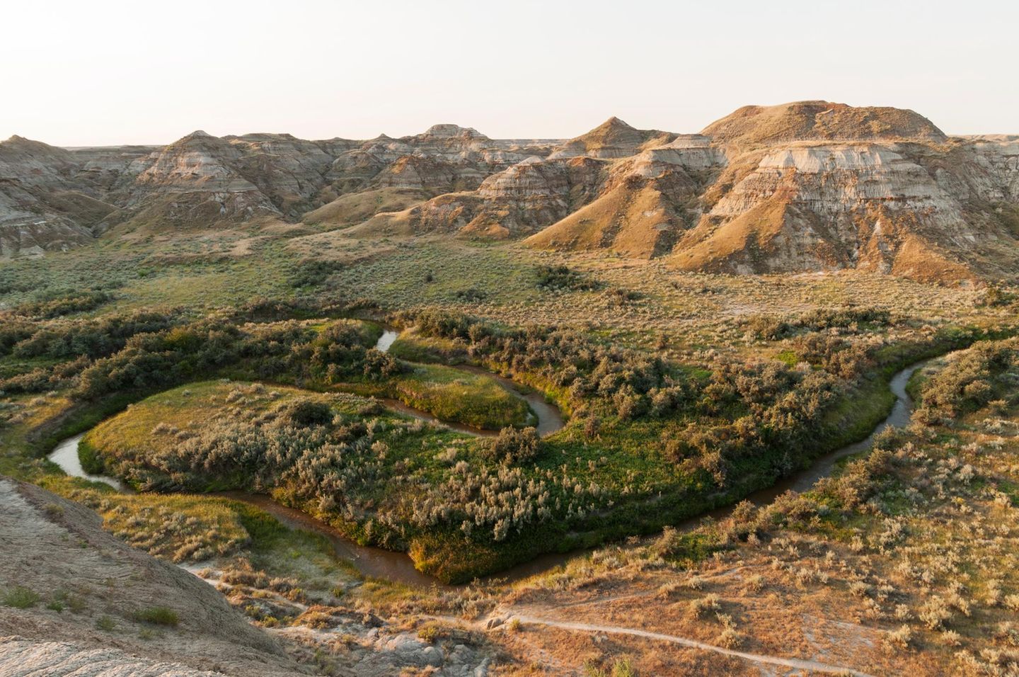 Landschaftsaufnahme mit Fluss