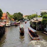 Blick auf die pittoresken Khlongs Wasserwege  in Bangkok