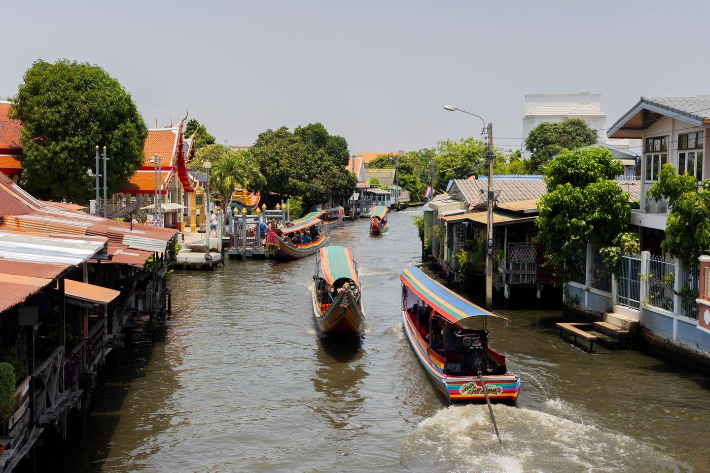 Blick auf die pittoresken Khlongs Wasserwege  in Bangkok