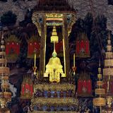 Die heilige Statue des Smaragd Buddhas im Wat Phra Kaeo Tempel