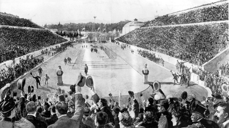 Jubel im Olympiastadion Athen