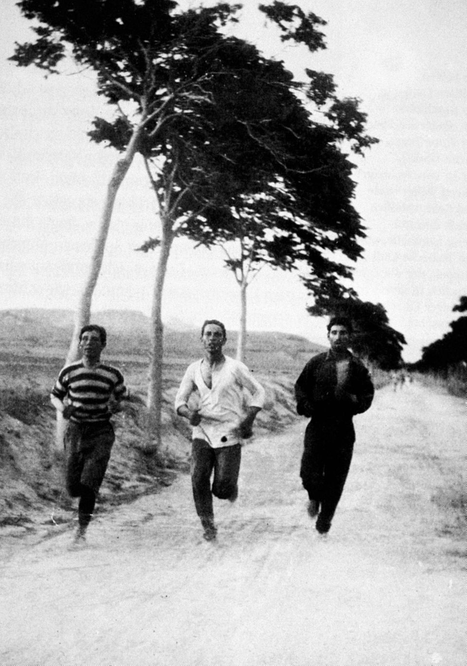 Männer laufen Marathon