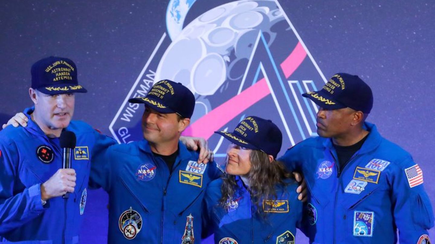 Die vier Astronauten wurden zurück in Houston gefeiert. Foto: Michael Wyke/AP/dpa