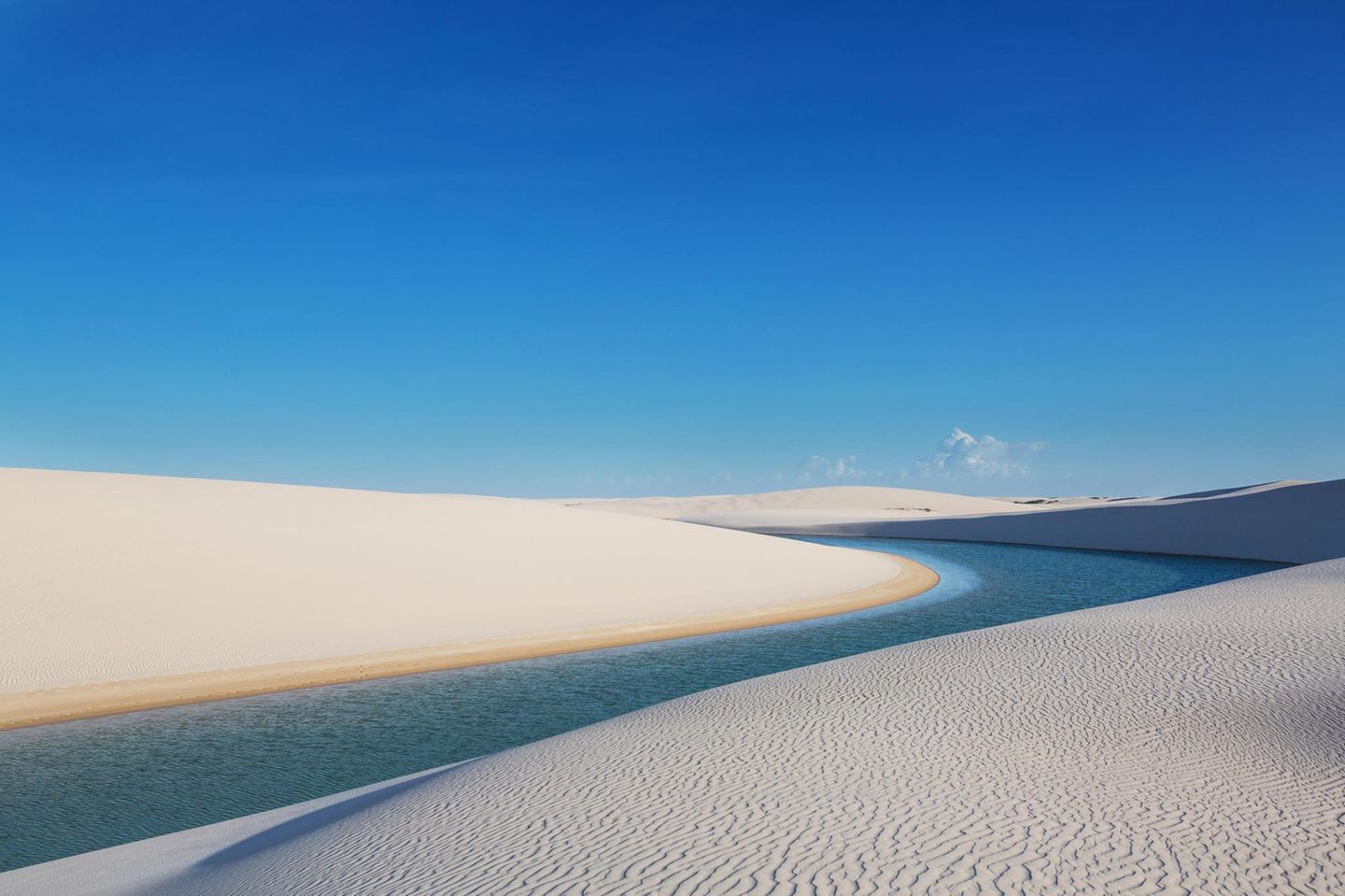 Lagunen in der Wüste des Lencois Maranhenses Nationalpark, Brasilien