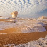 Steinsäulen in der Weißen Wüste in Ägypten