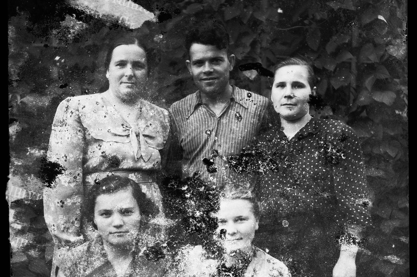 Eine ramponierte Familienfotografie aus Tschernobyl