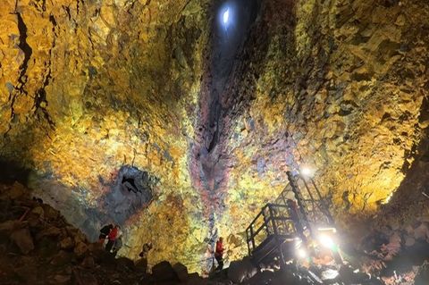 Magmakammer des erloschenen Vulkans