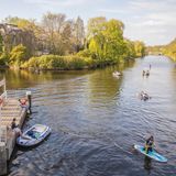 Alsterkanäle im Sommer im Hamburg