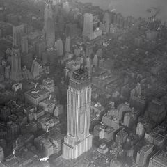 Luftaufnahme der Bauarbeiten am Empire State Building