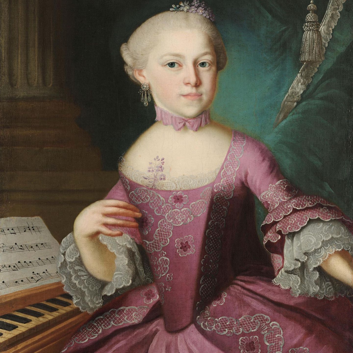 Maria Anna Mozart (1751-1829), Schwester von Wolfgang Amadeus Mozart, trat bereits mit 11 Jahren als Konzertpianistin auf