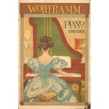 Werbeplakat für die Firma "Wolfframm Piano Dresden"