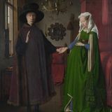 Das "Arnolfini-Porträt von 1434, aus der National Gallery London