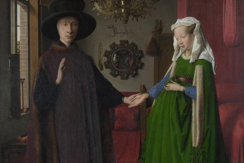 Das "Arnolfini-Porträt von 1434, aus der National Gallery London
