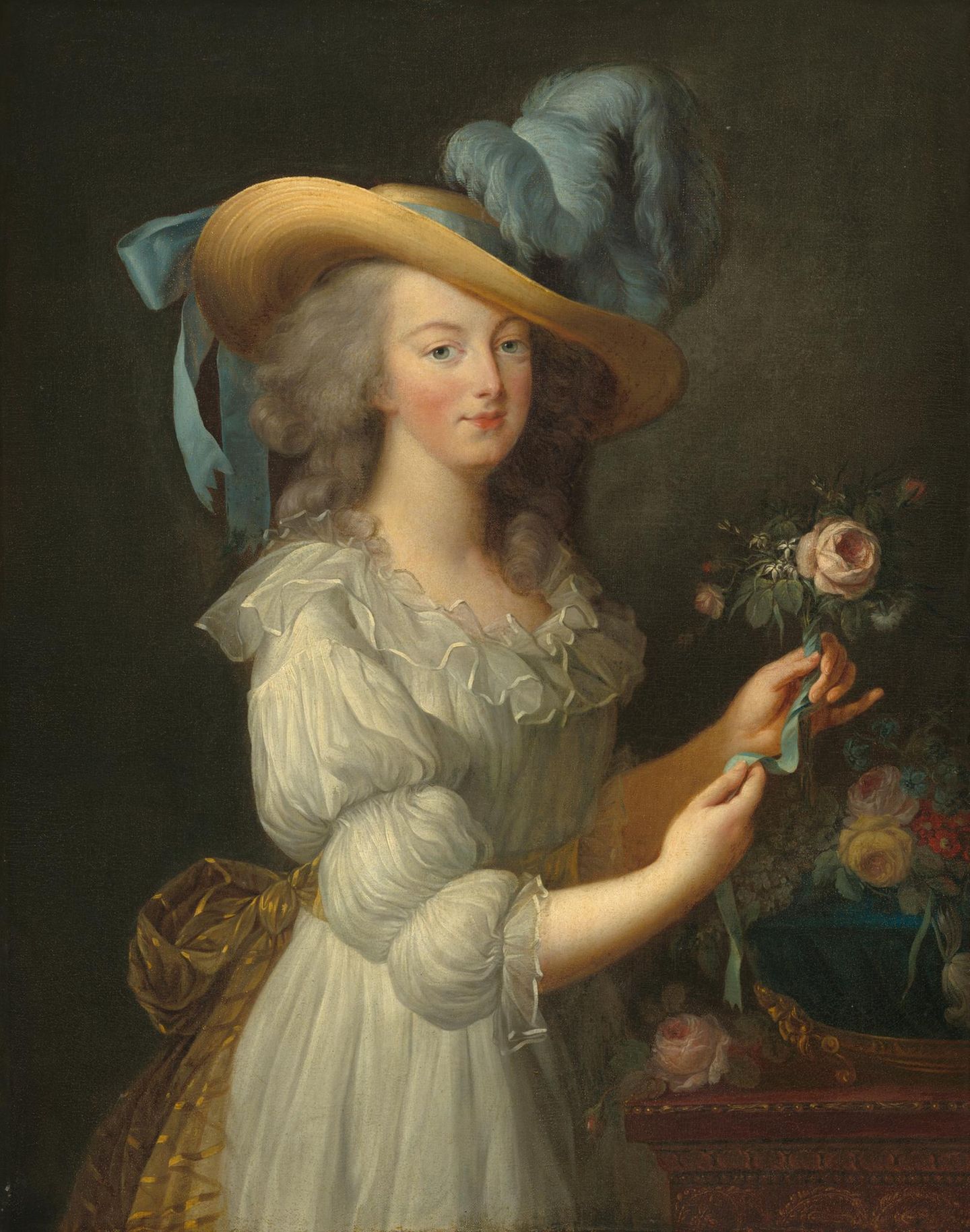 Marie Antoinette in einem Musselinkleid Ölgemälde auf Leinwand, 1783