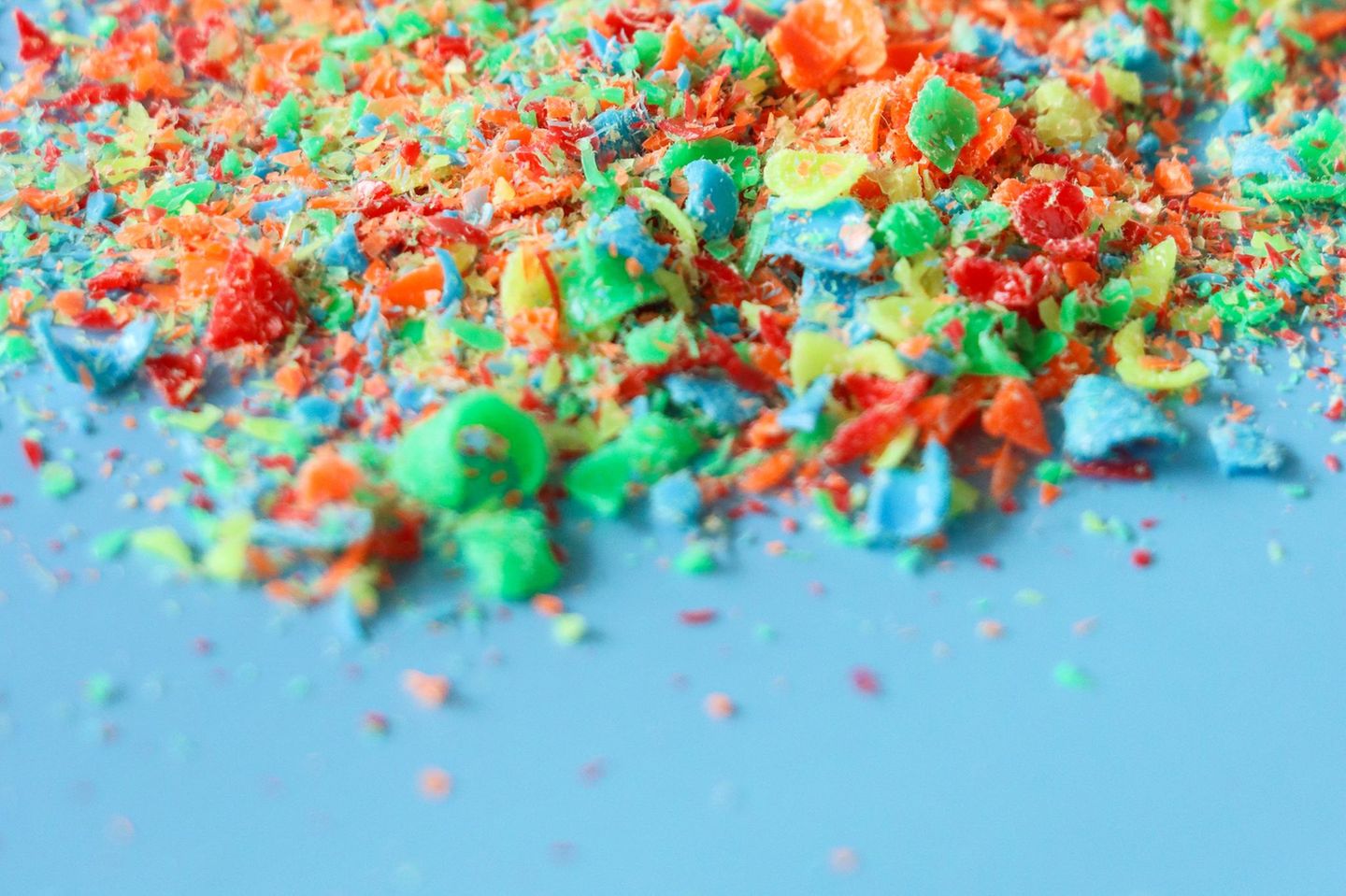 Farbiges Mikroplastik