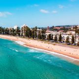 Dornen Blick auf den Manly Strand in Sydney