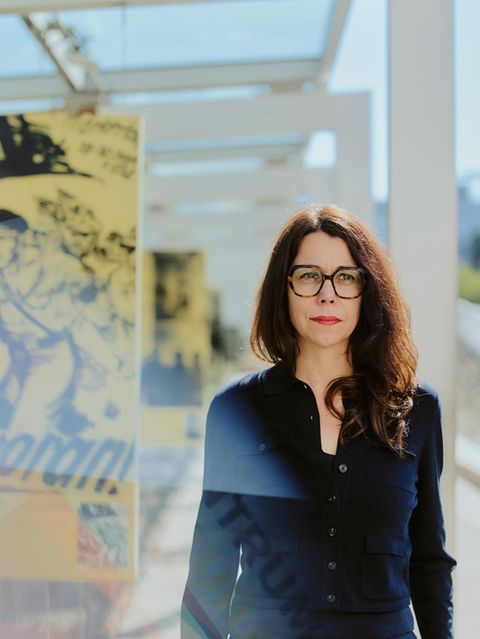Stefanie Middendorf im Ausstellungszentrum